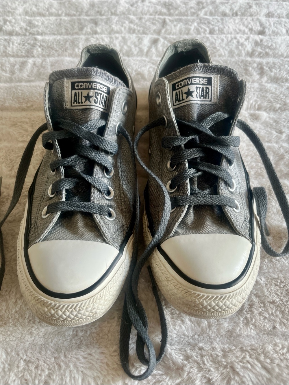 Converse Chuck Taylor All Star Blue Grey Canvas Low Top Sneakers US 7